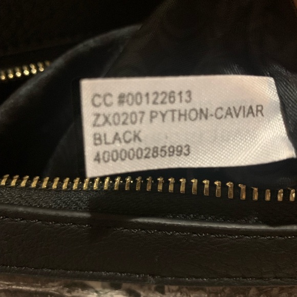 Charming Charlie Bag- Black Python - Picture 9 of 13